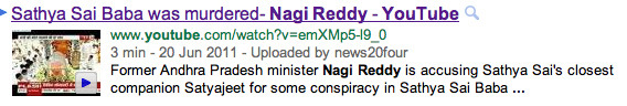 Ex-minister Nagi Reddy on Sai baba's death