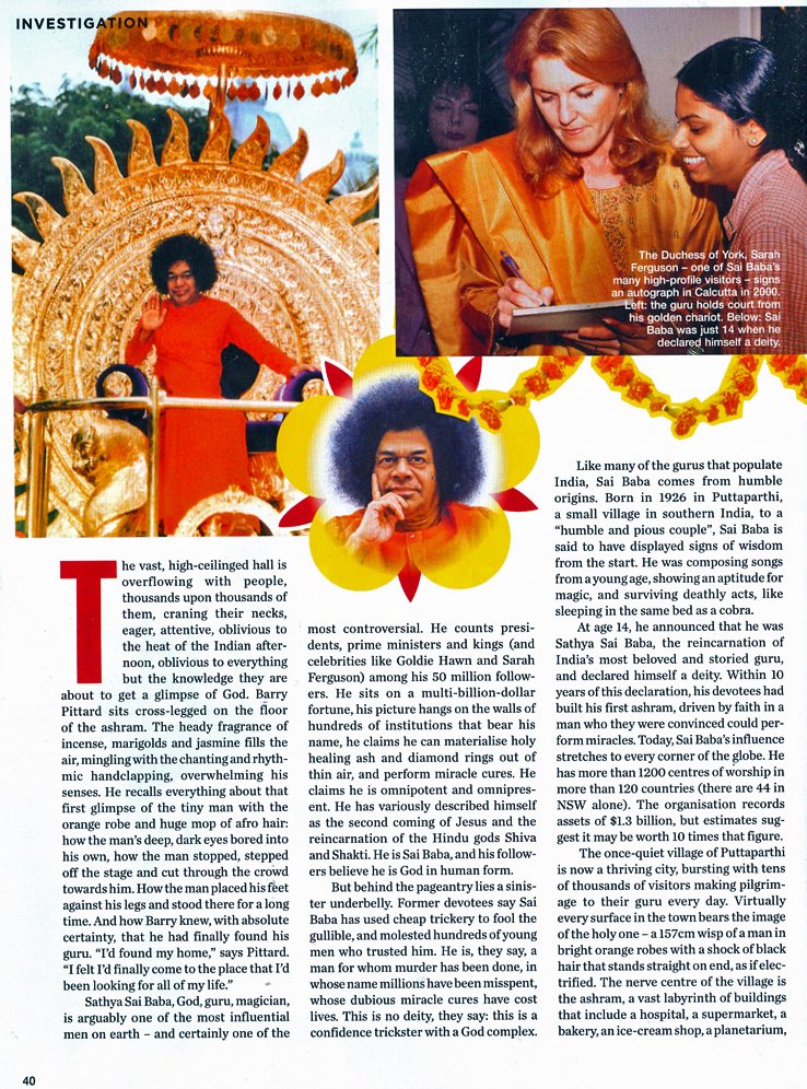 Hoaxer or Holyman, Sathya Sai Baba